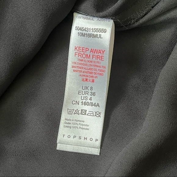 Top Shop Fall Floral Print Ruffle Accent Fit and Flare Dress sz 4 - Picture 6 of 14